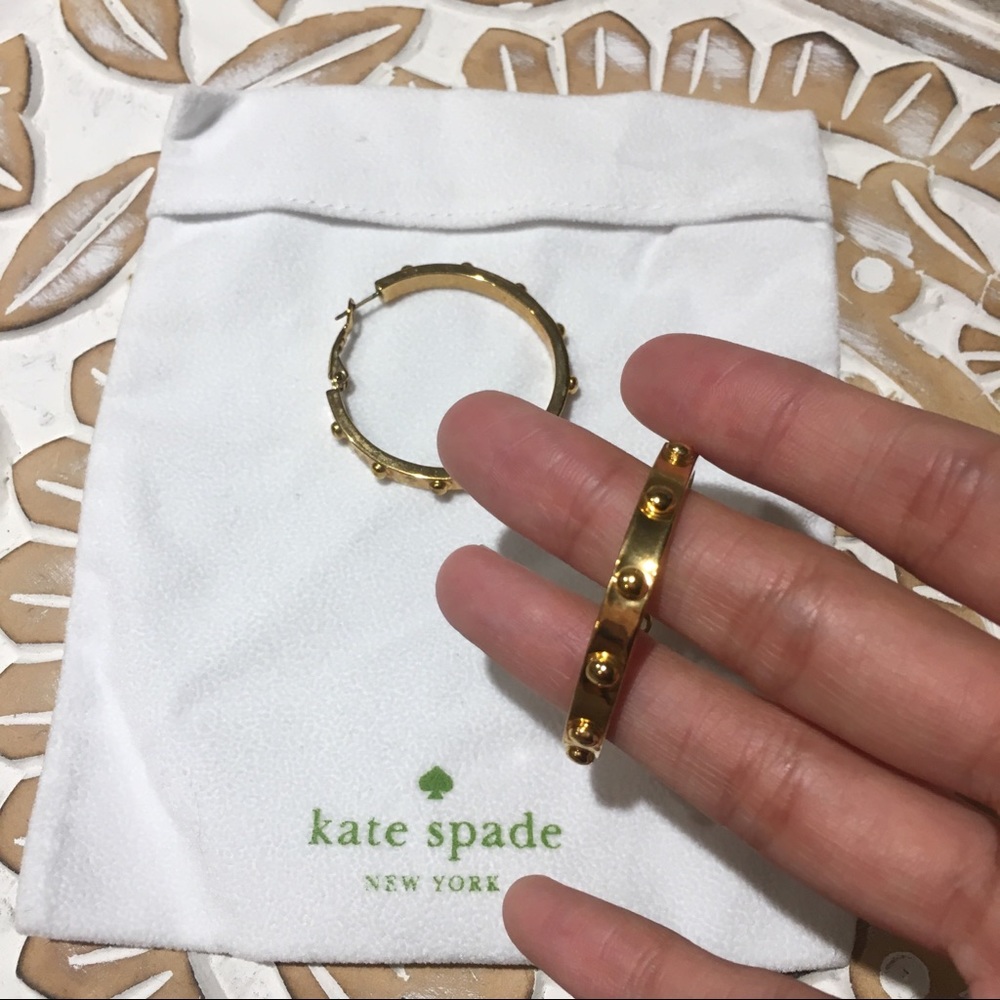 Kate Spade // gold studded hoops
